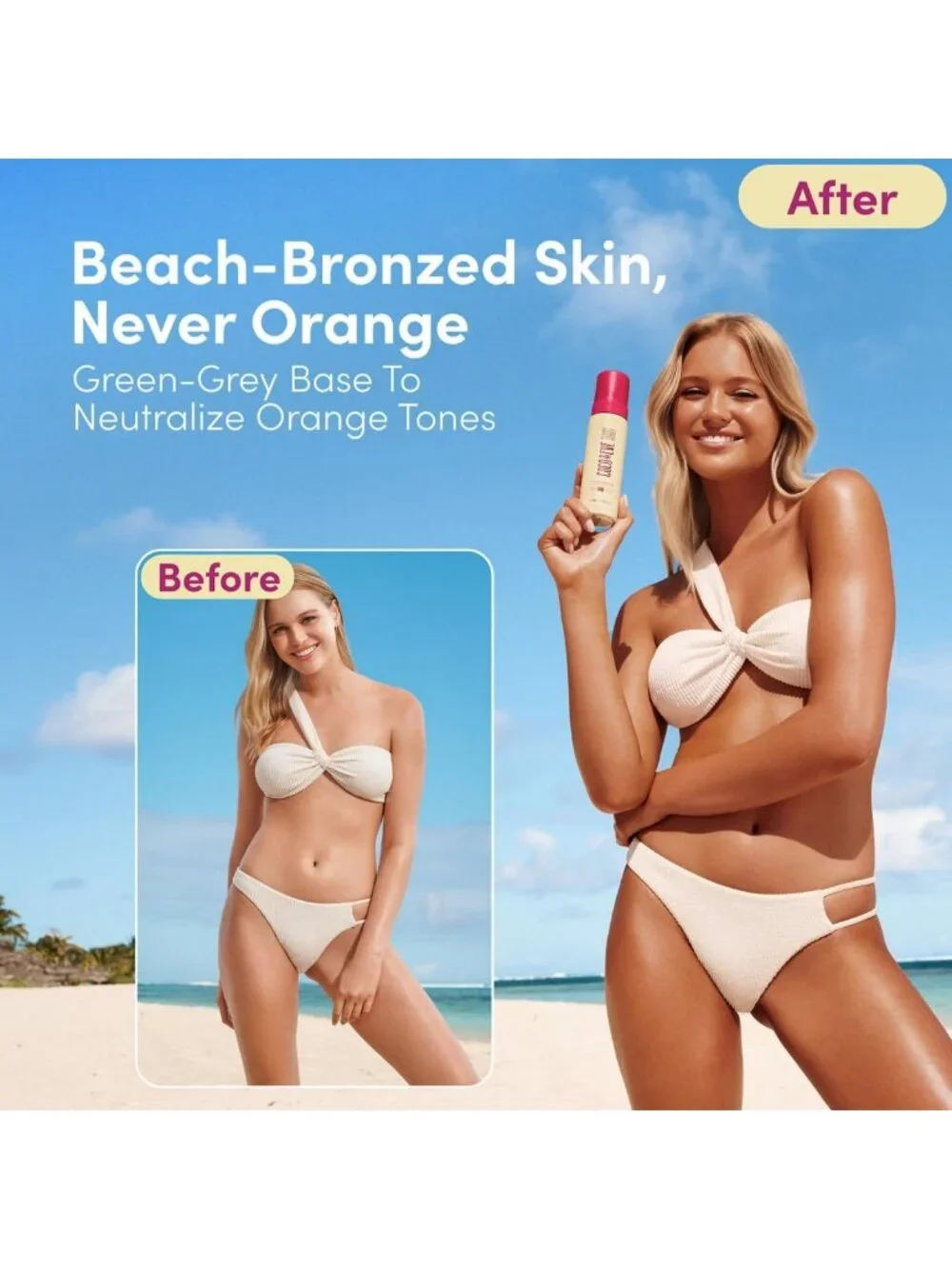Self Tanner Mousse Kit - Dark Bronzing Foam & Tanning Mitt for Flawless Glow